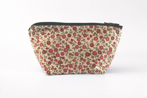 Pochette Maquillage Florale | Fait Main au Québec