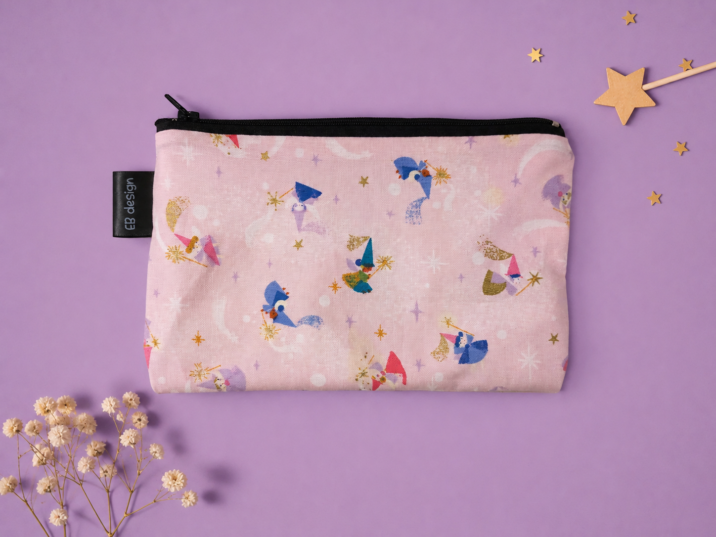 Trousse rose motif fées | EB design