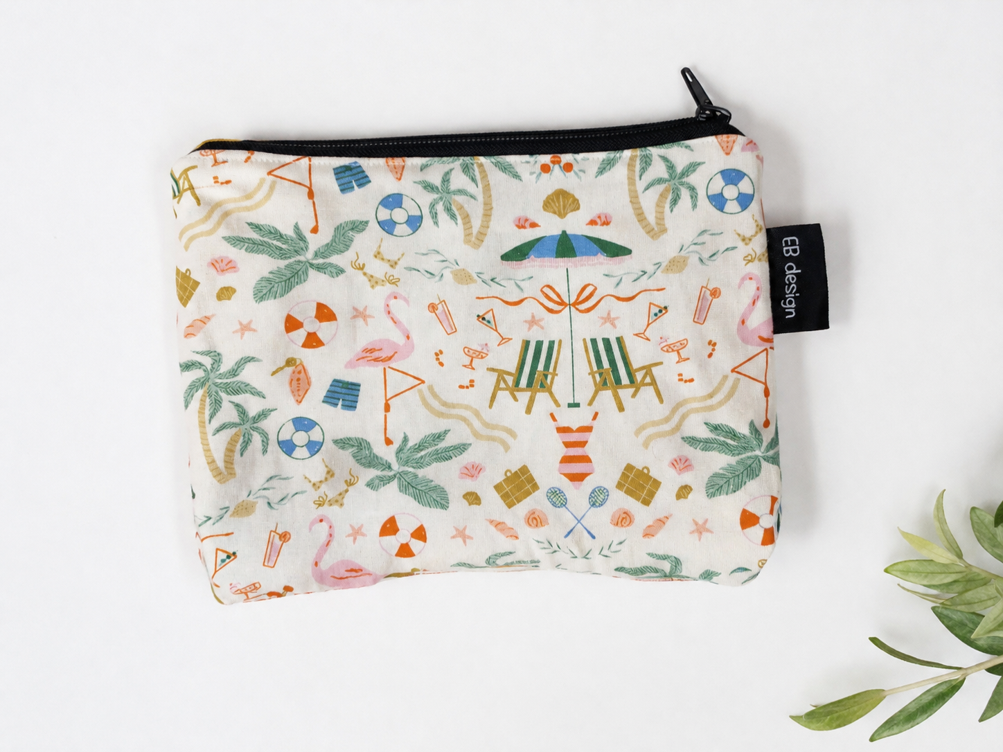 Sac à collation réutilisable – Motif tropical plage