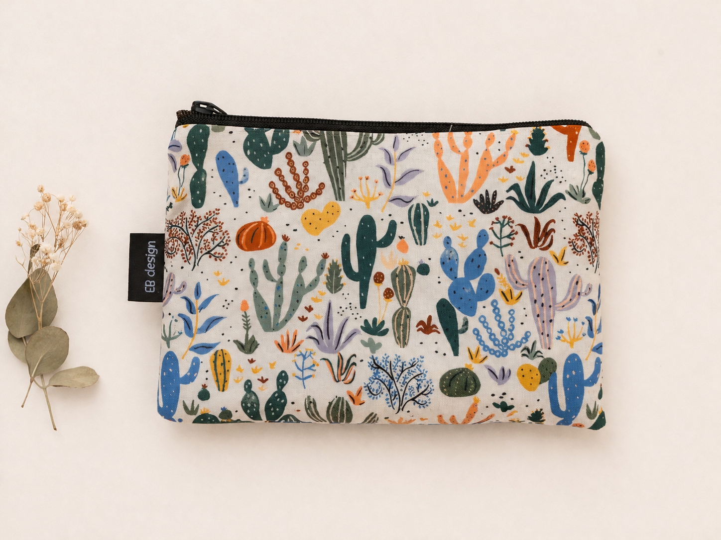 Sac à collation réutilisable – Motif cactus colorés