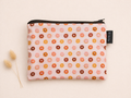 Sac à collation réutilisable – Motif beige fond rose